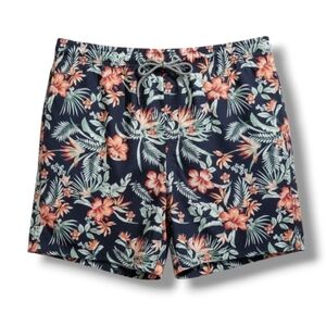Biwisy Men’s Tropical Floral Swim Trunks – New, Size XL